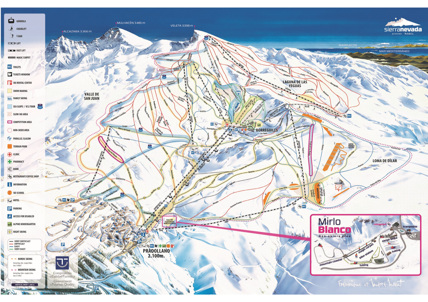 Sierra Nevada Piste / Trail Map