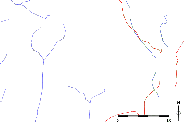Roads and rivers close to Crystal Mountain Resort