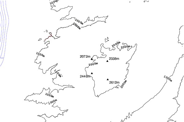 Mzaar Ski Resort neighbourhood contours