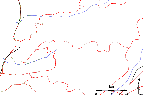 Roads and rivers close to Mzaar Ski Resort