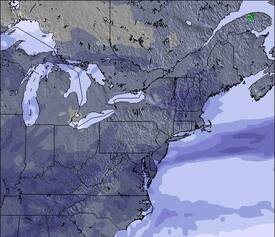 Appalachians and Great Lakes Snow Map (3 Days)