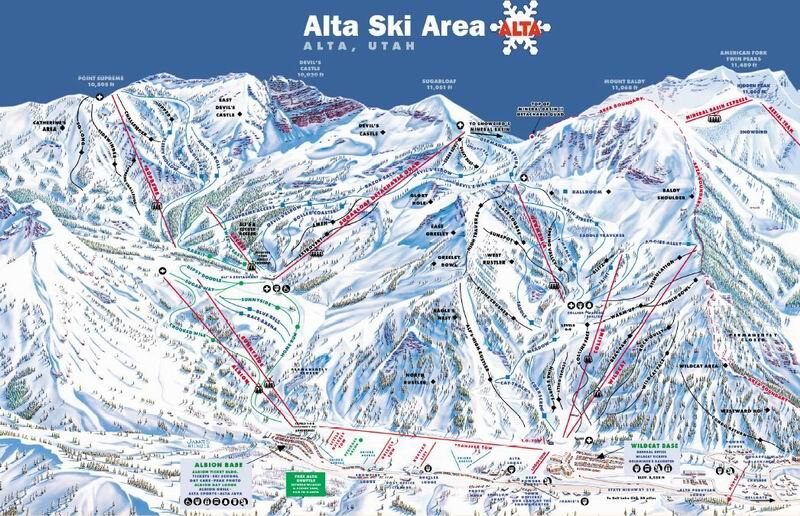 Схема трасс / маршрутов в Alta