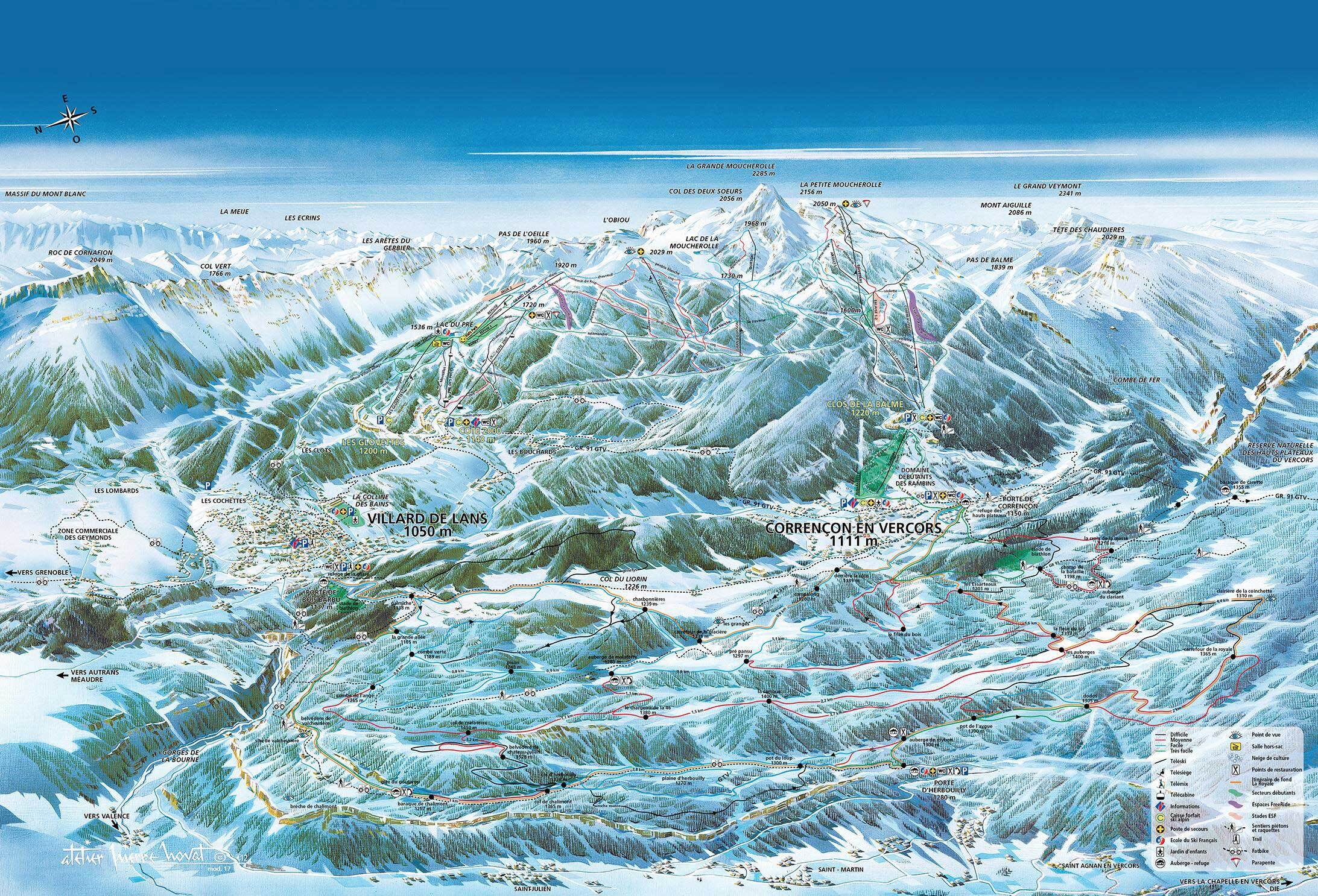 Autrans Piste / Trail Map