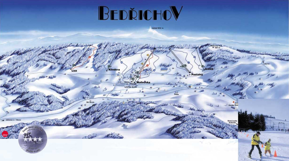 Bedřichov Piste / Trail Map