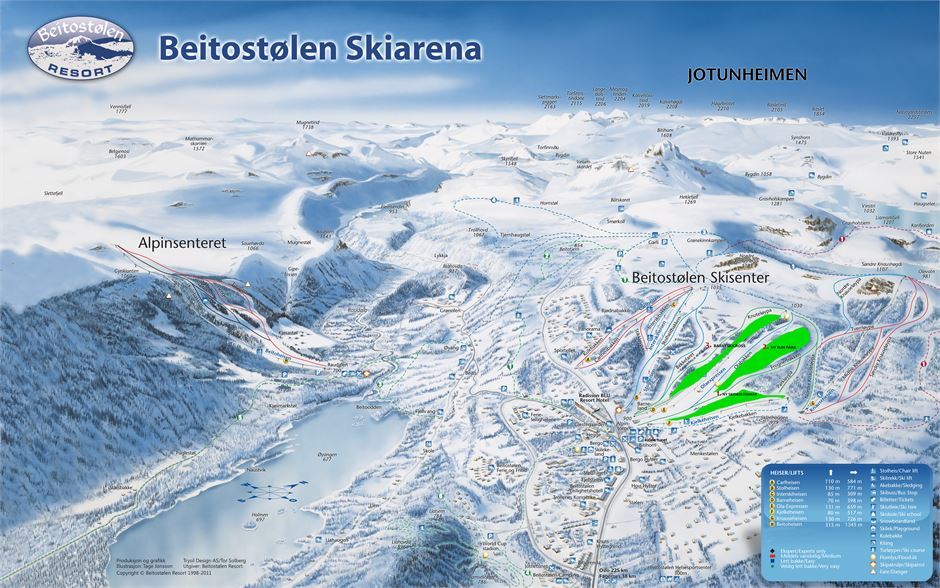 Beitostølen Piste / Trail Map