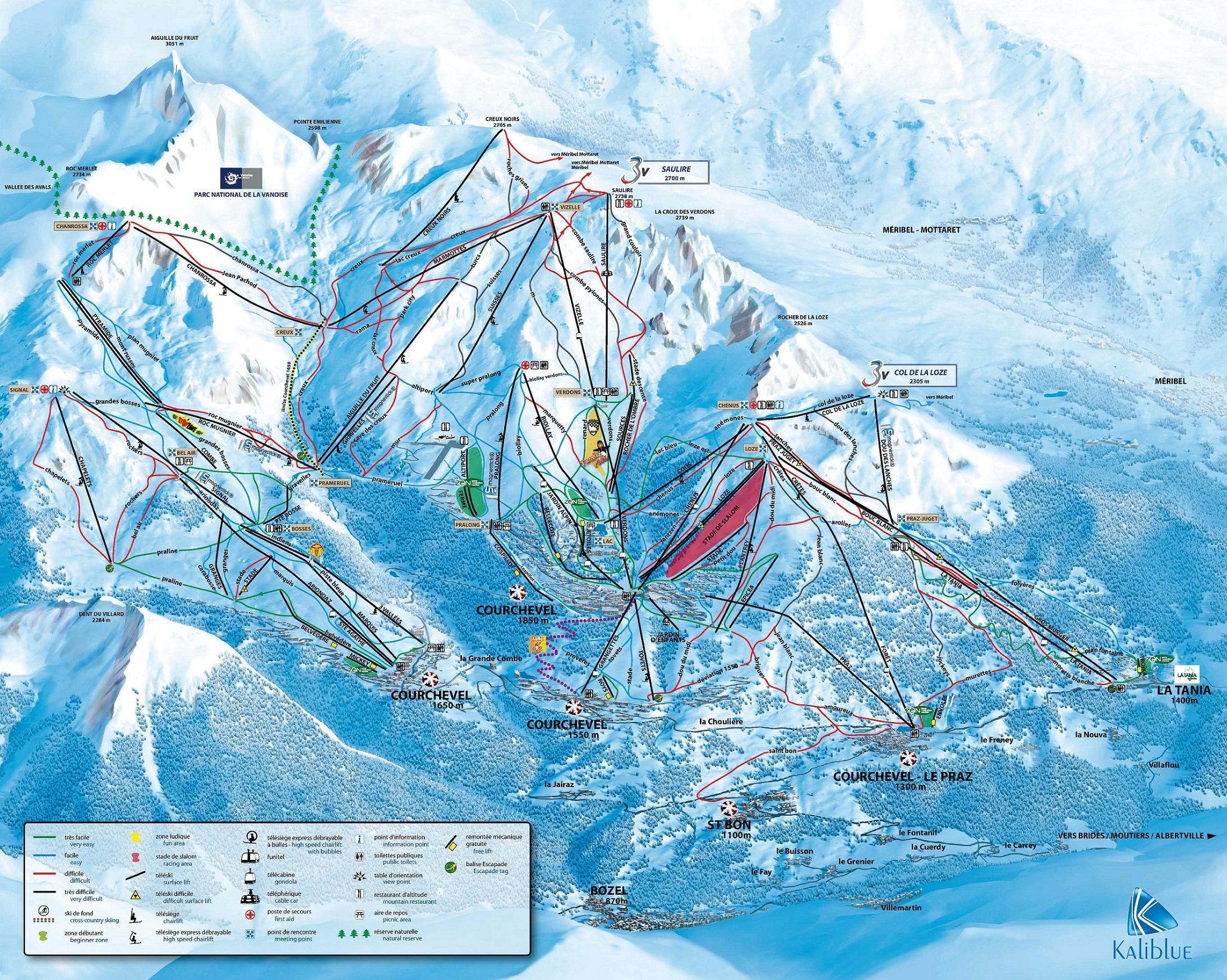 Bozel Piste / Trail Map