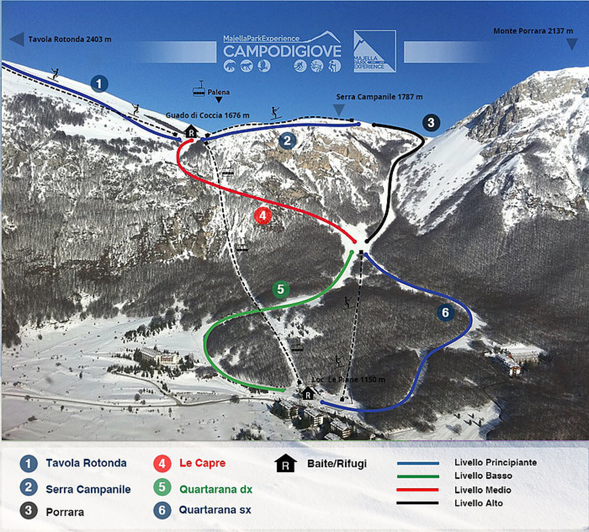 Campo di Giove Piste / Trail Map