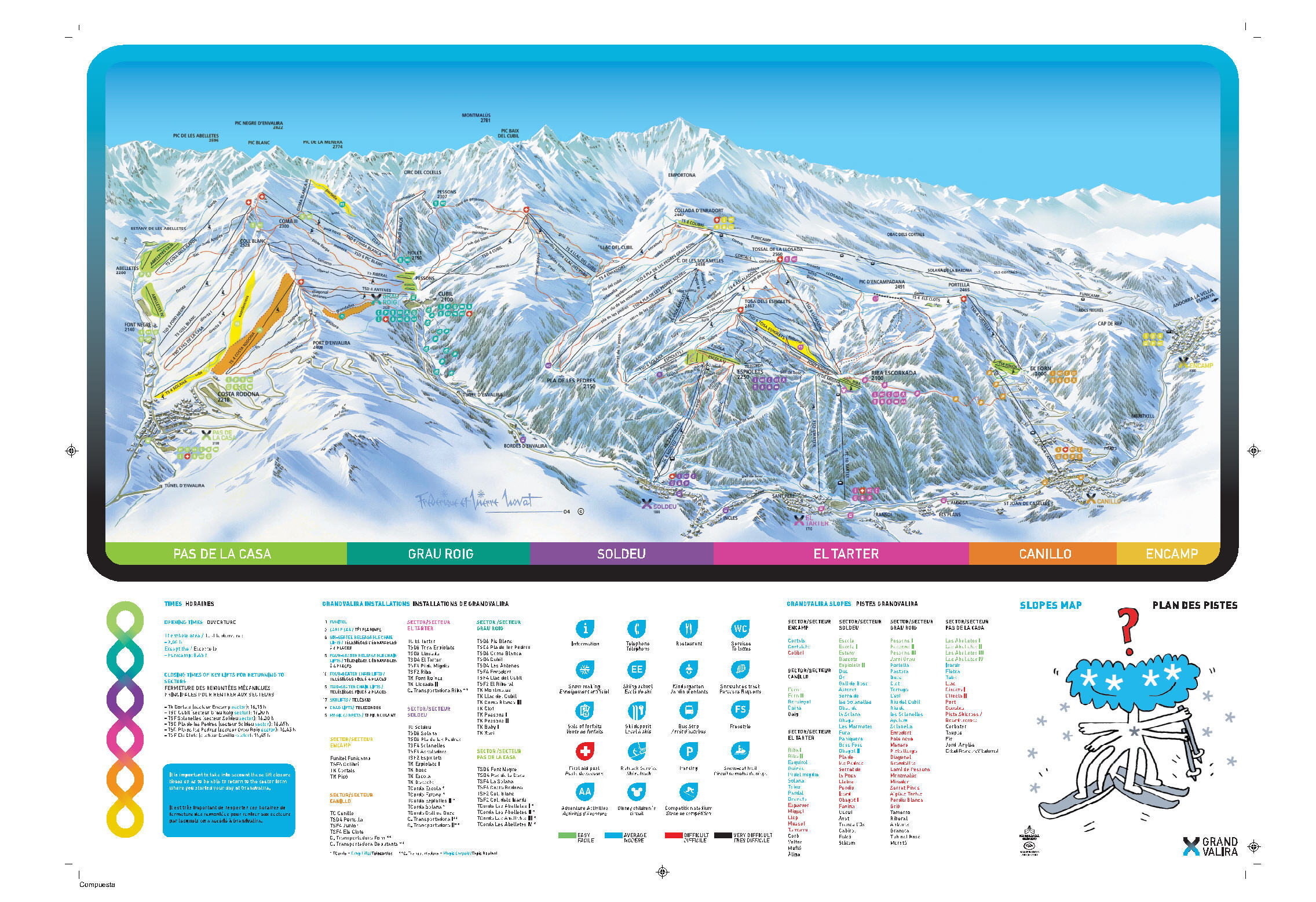 Grandvalira-Canillo Piste / Trail Map