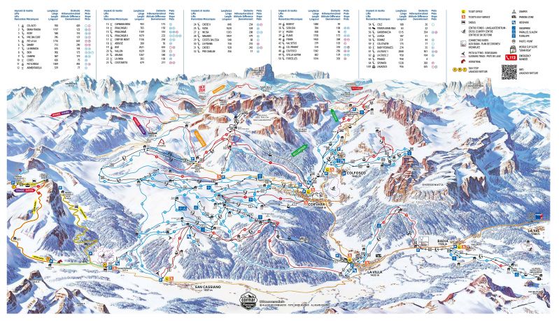Colfosco (Alta Badia) Piste / Trail Map