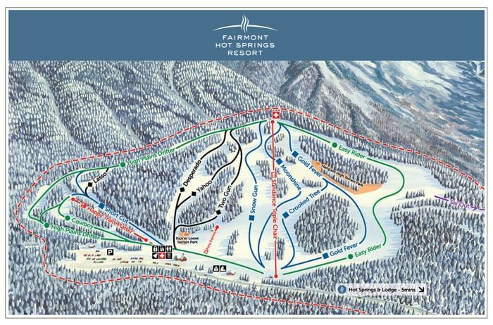 Fairmont Hot Springs Piste / Trail Map