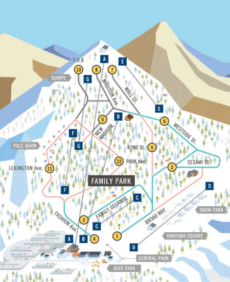 Hunter Mountain Shiobara Piste / Trail Map