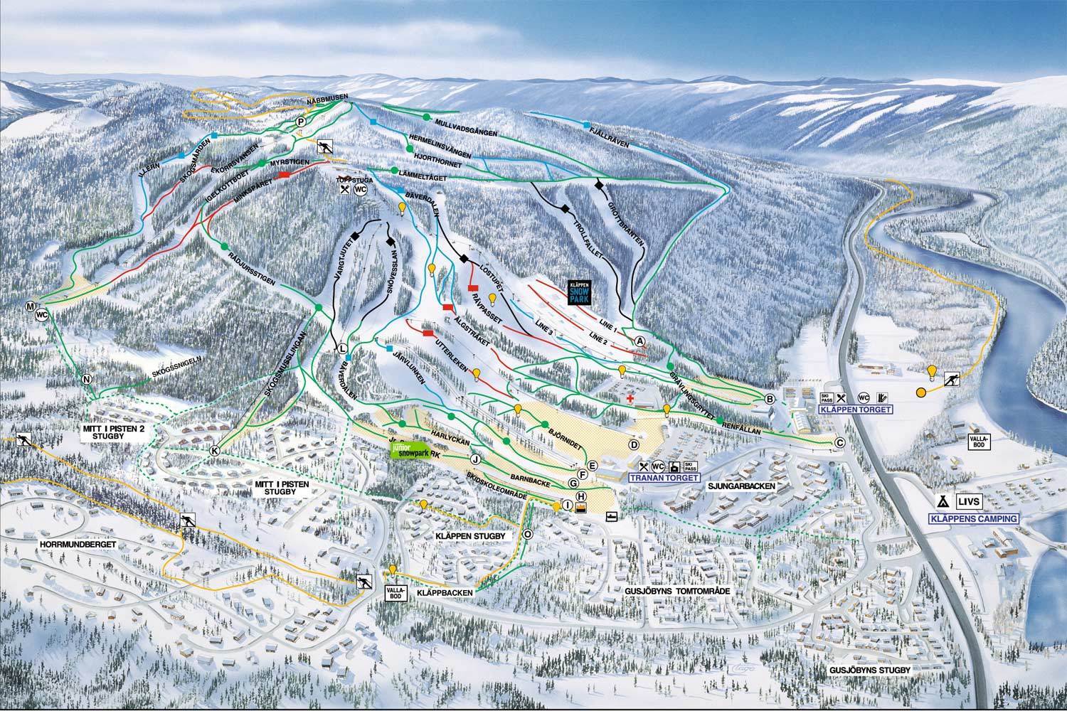 Kläppen Piste / Trail Map