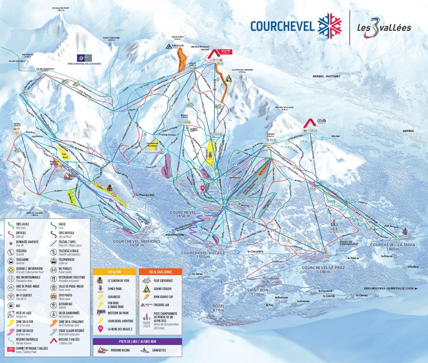 La Tania Piste / Trail Map