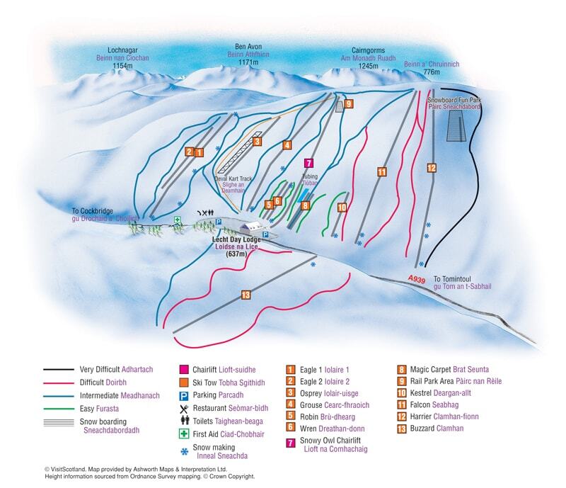 The Lecht Piste / Trail Map