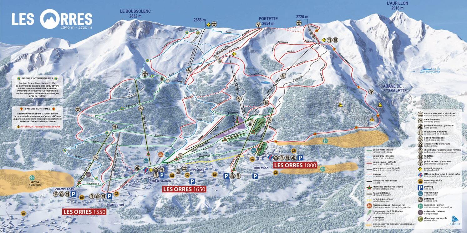 Les Orres Piste / Trail Map