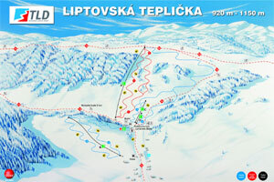 Liptovská Teplčika Piste / Trail Map