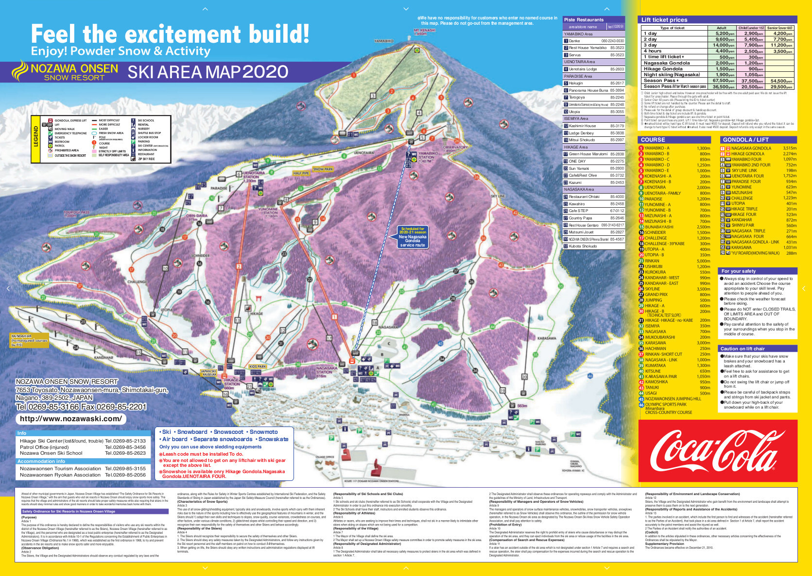 Nozawa Onsen Piste / Trail Map