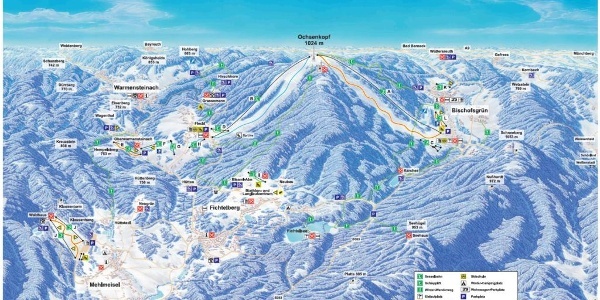 Oberwarmensteinach Piste / Trail Map