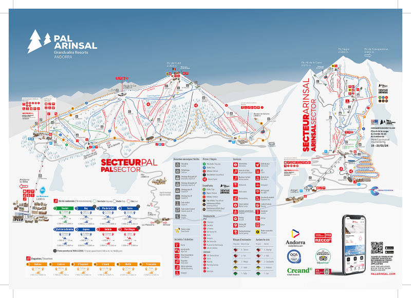 Vallnord-Pal Piste / Trail Map