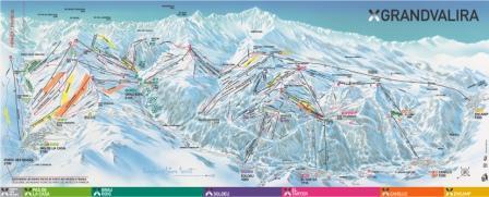Grandvalira-Pas de la Casa Piste / Trail Map