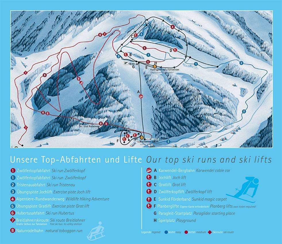 Pertisau am Achensee Piste / Trail Map