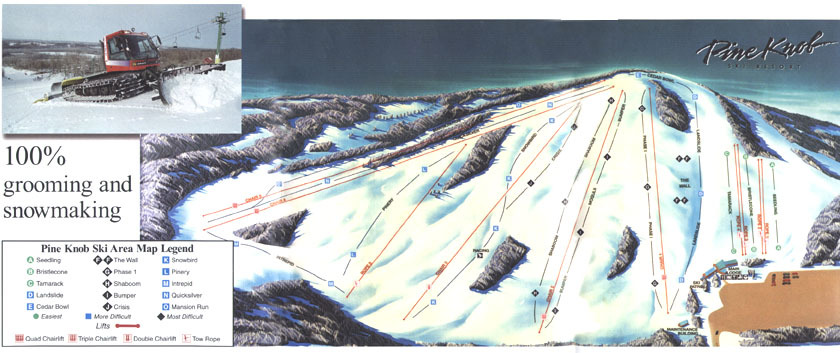 Pine Knob Piste / Trail Map