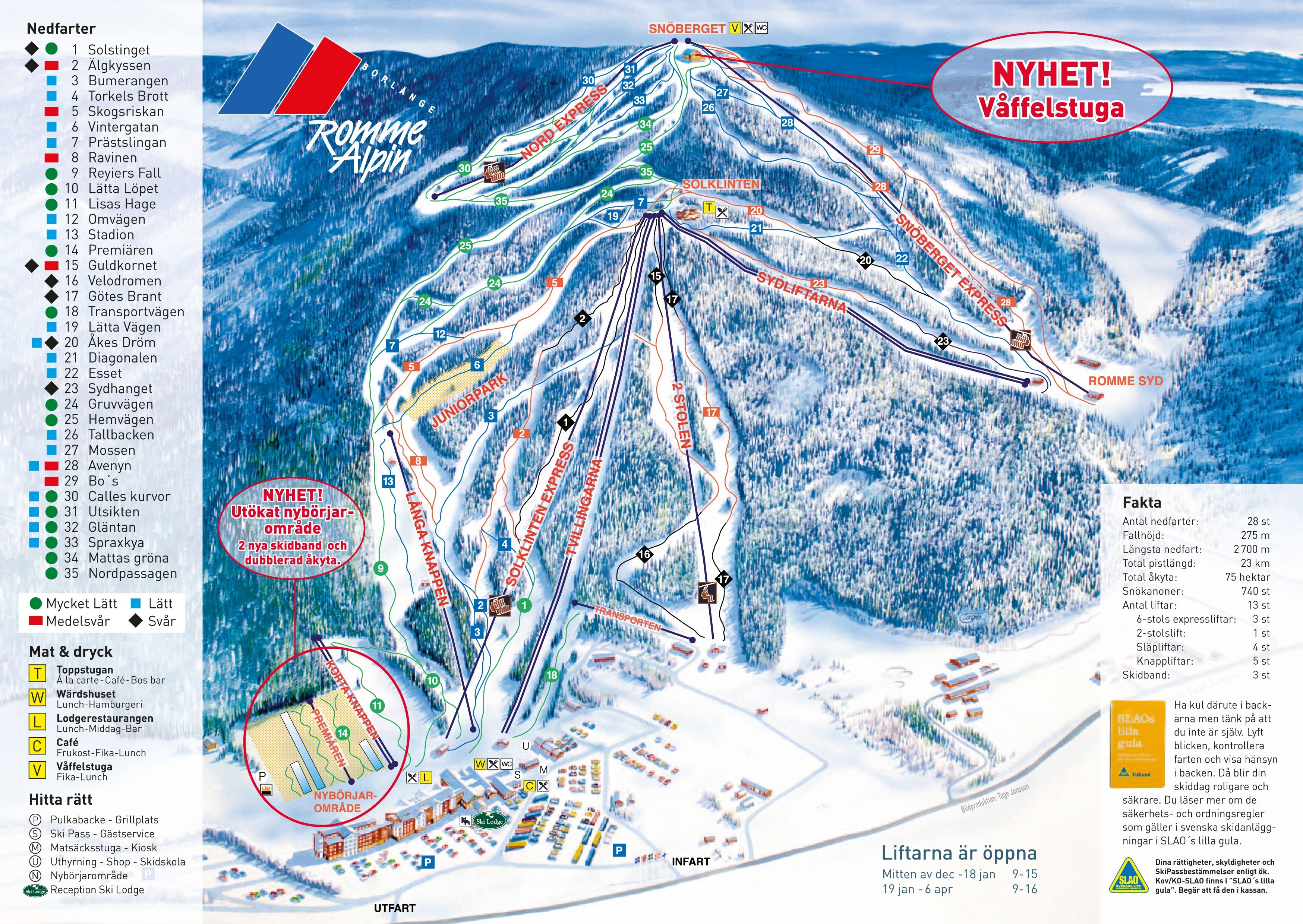 Romme Alpin Piste / Trail Map