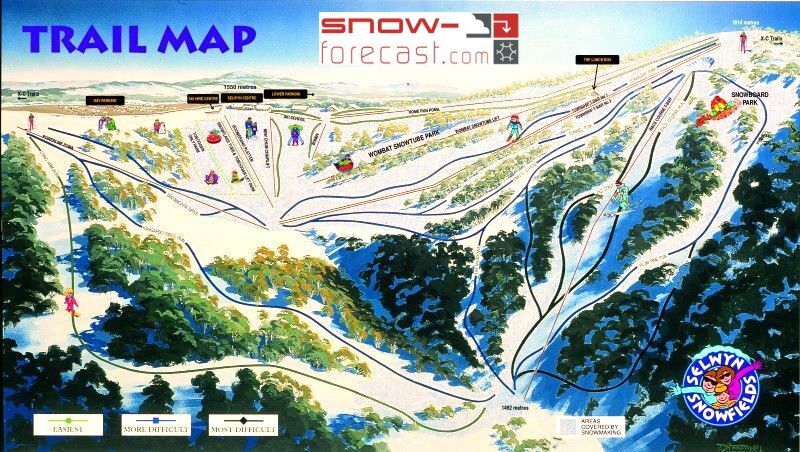 Selwyn Snowfields Piste / Trail Map