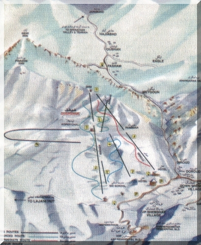 Shemshak Piste / Trail Map