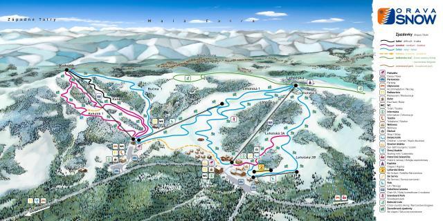 Oravská Lesná Piste / Trail Map