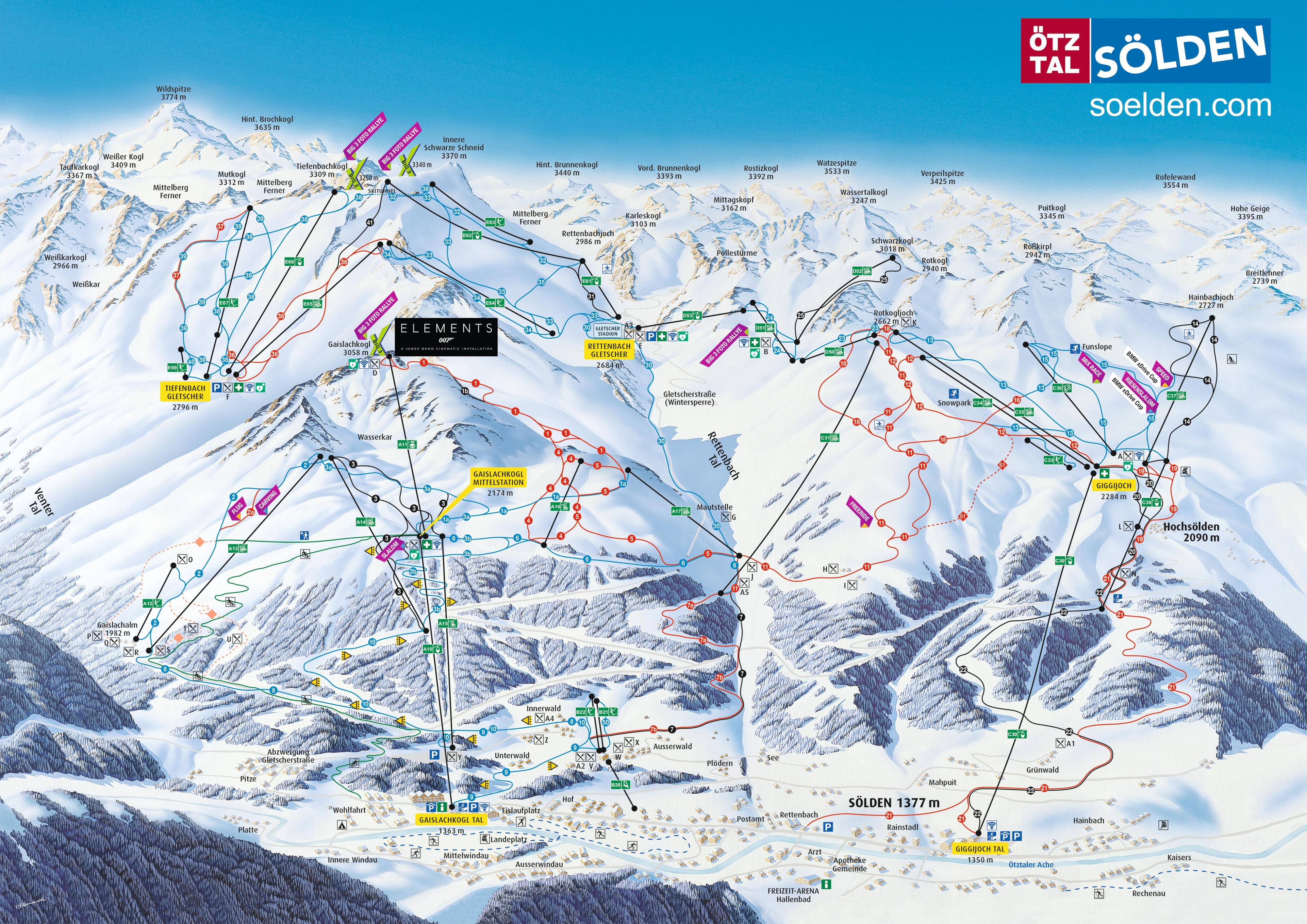Sölden Piste / Trail Map