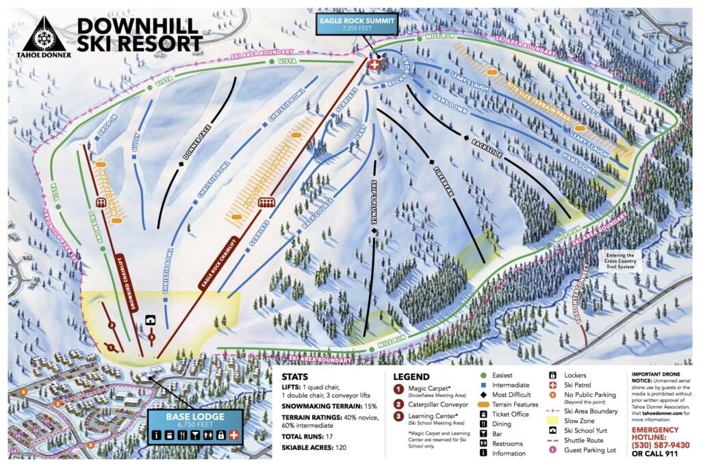 Tahoe Donner Piste / Trail Map