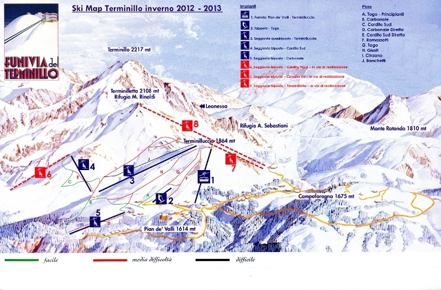 Terminillo Piste / Trail Map
