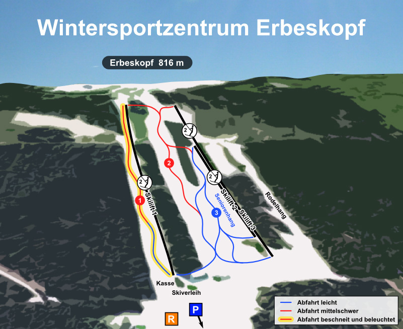 Thalfang/Erbeskopf Piste / Trail Map