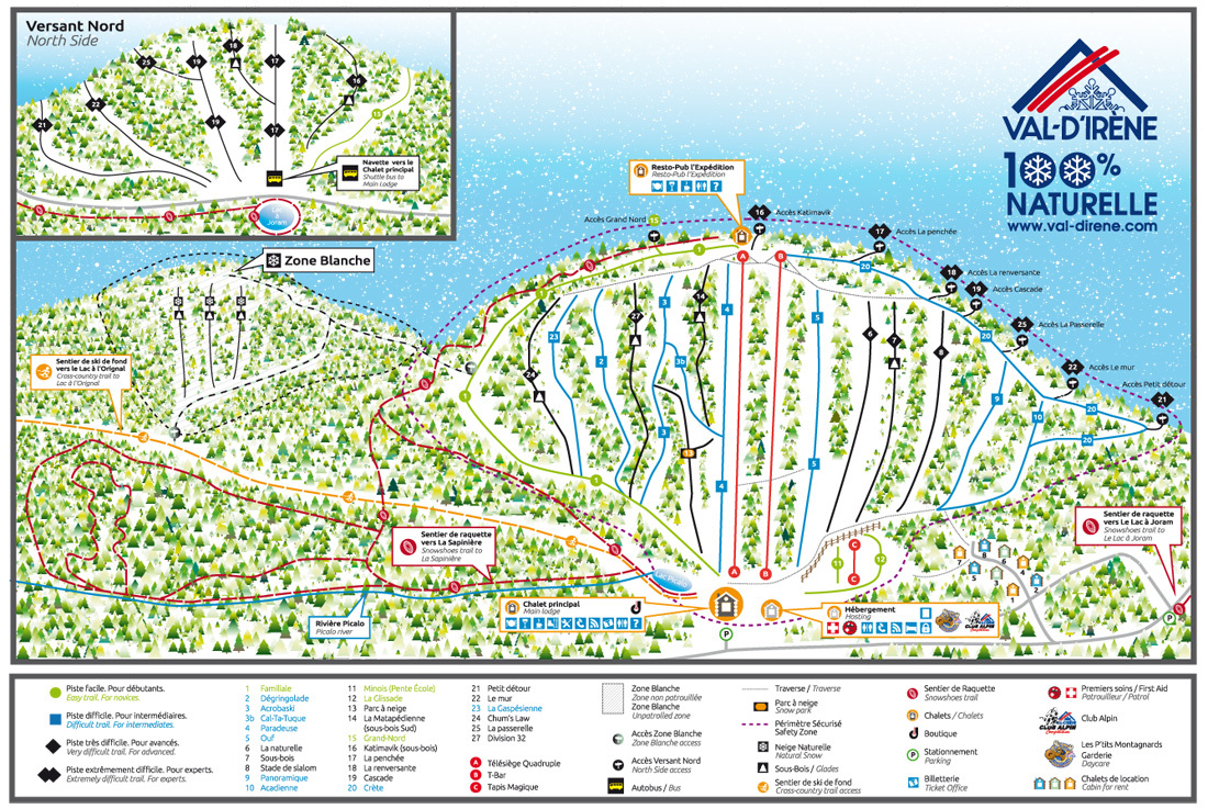 Val d'Irène Piste / Trail Map