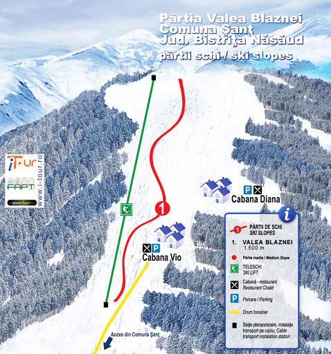 Valea Bleznei Piste / Trail Map