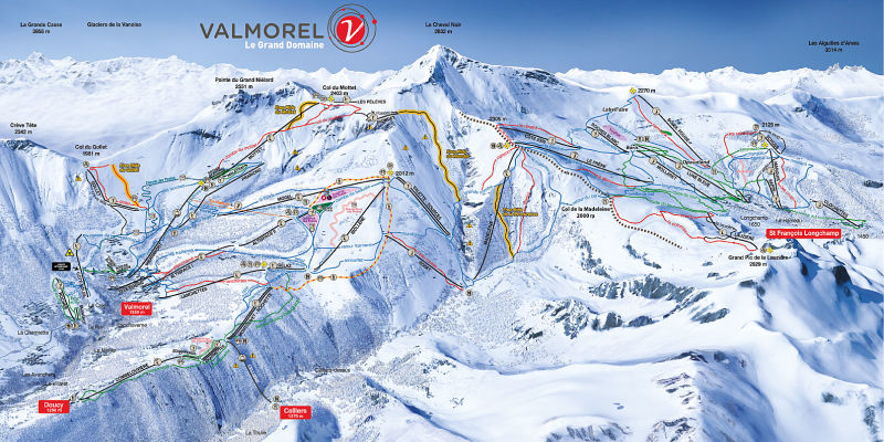 Valmorel Piste / Trail Map