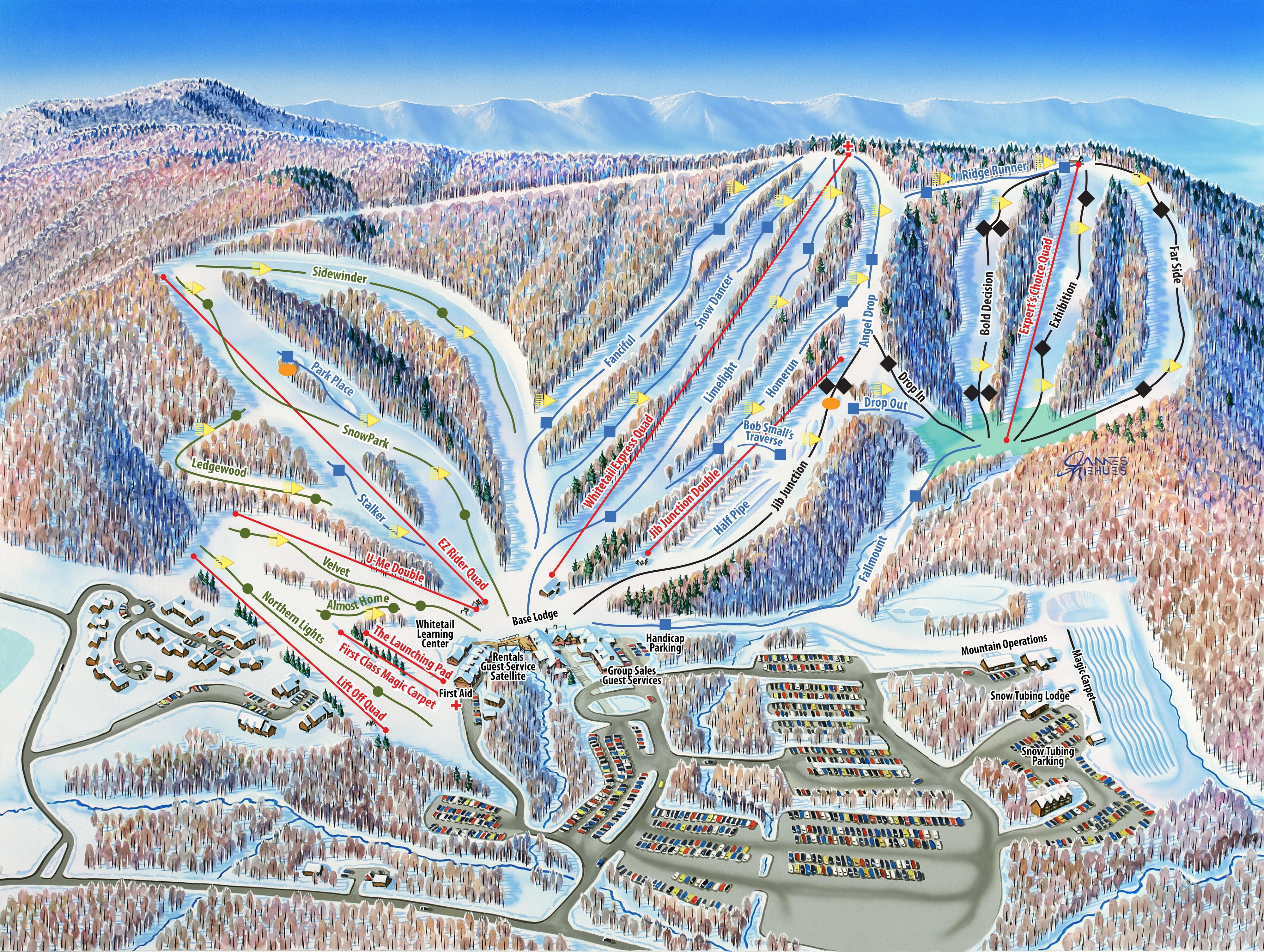 Whitetail Resort Piste / Trail Map