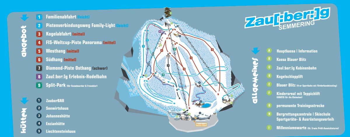 Zauberg Semmering Piste / Trail Map