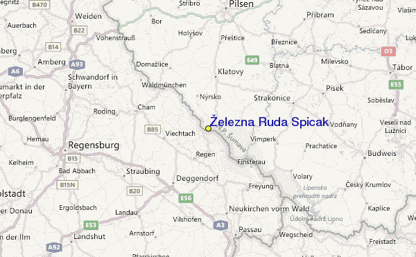 zelezna ruda mapa Прогноз погоды в Železná Ruda Špičák, отчет о снеге и информация о 