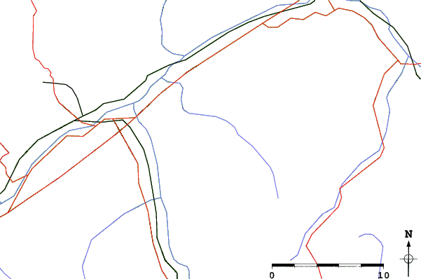 Roads and rivers close to Alpbachtal