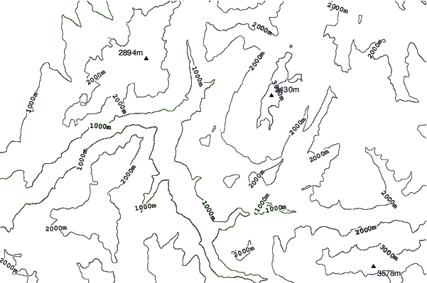 Alpe d'Huez neighbourhood contours