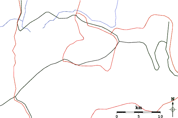 Roads and rivers close to Hoshino Resorts Tomamu