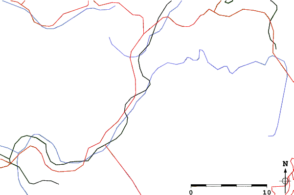 Roads and rivers close to Argentiere