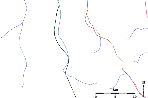 Roads and rivers close to Bad Hofgastein