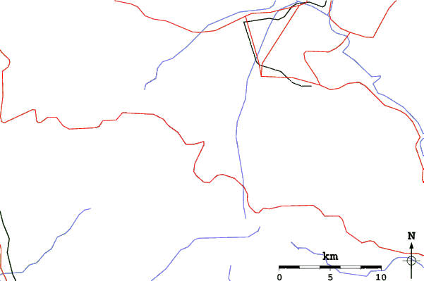 Roads and rivers close to Bansko