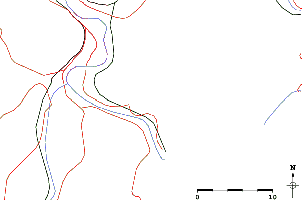 Roads and rivers close to Beidahu