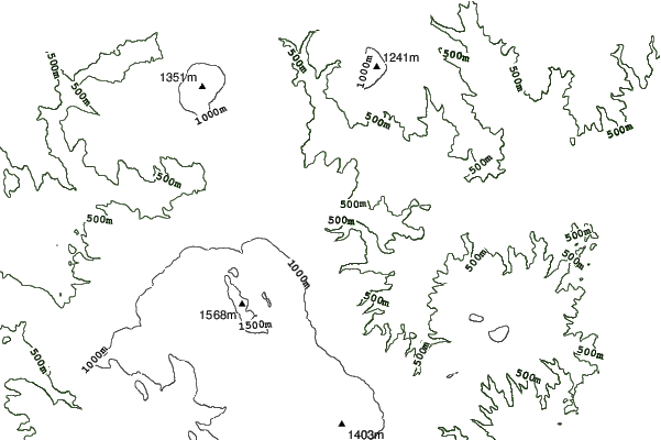Ben Lomond neighbourhood contours