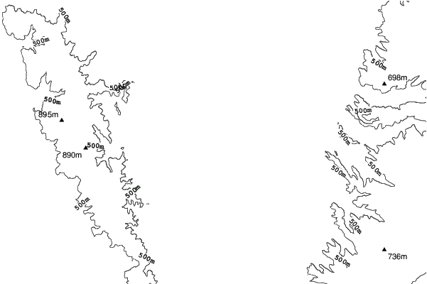 Biei Chomin neighbourhood contours