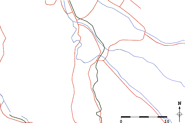 Roads and rivers close to Biei Chomin